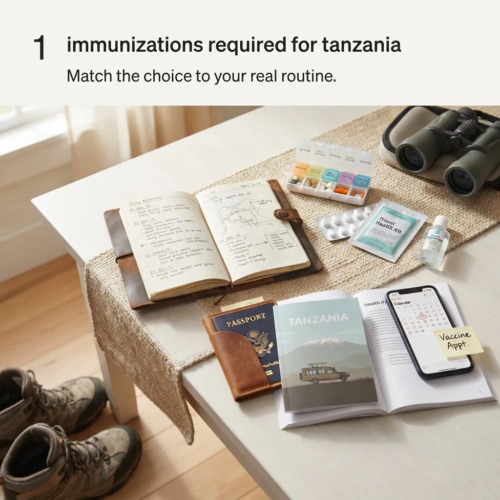 Match the choice to your real routine for immunizations required for tanzania