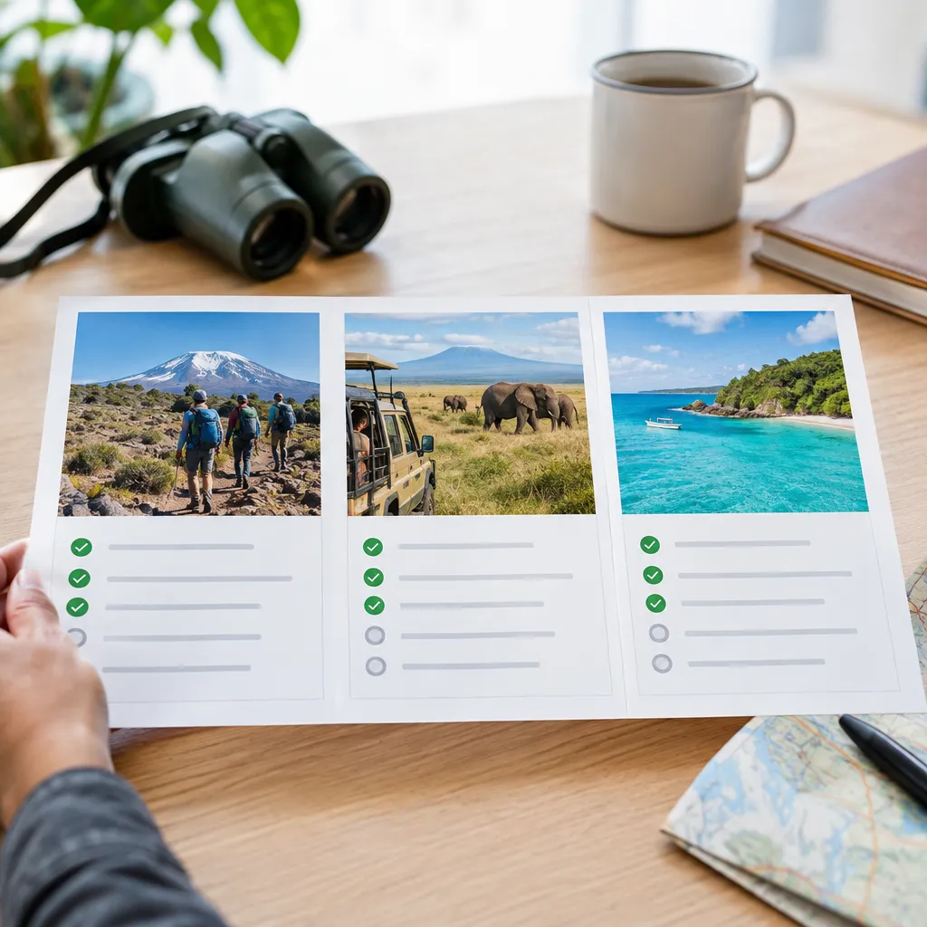 Separate must-have features from nice-to-haves for travel adventure packages