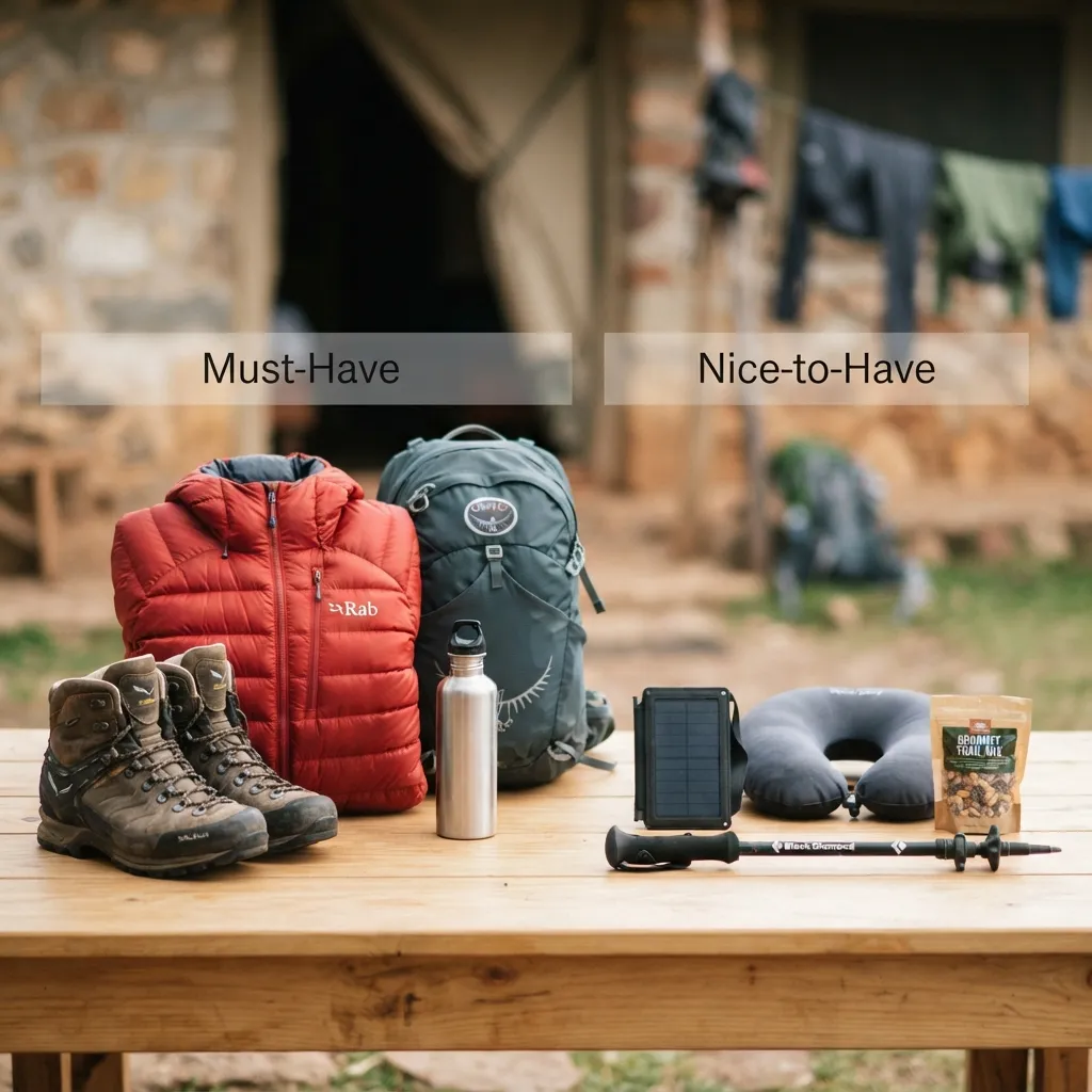 Separate must-have features from nice-to-haves for adventure travel packages