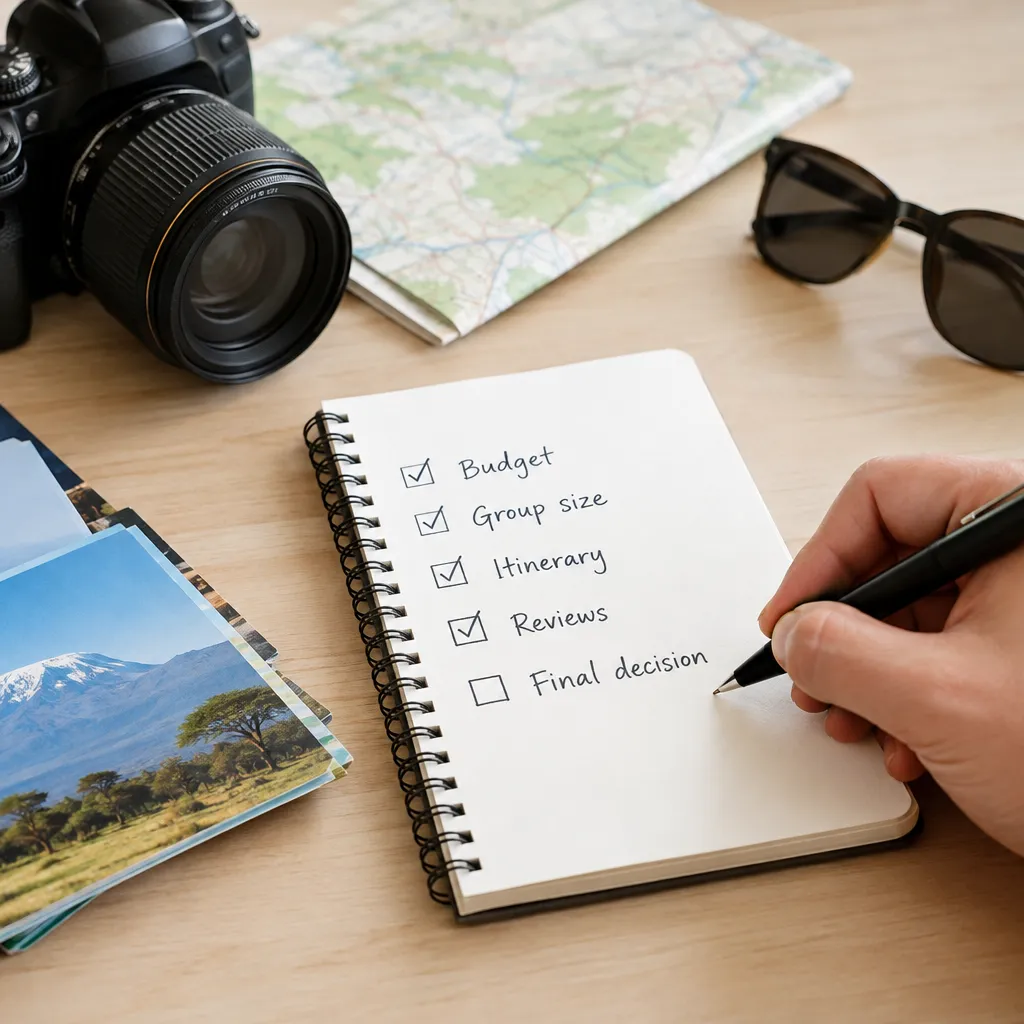 Use a simple final decision rule for guided group tours