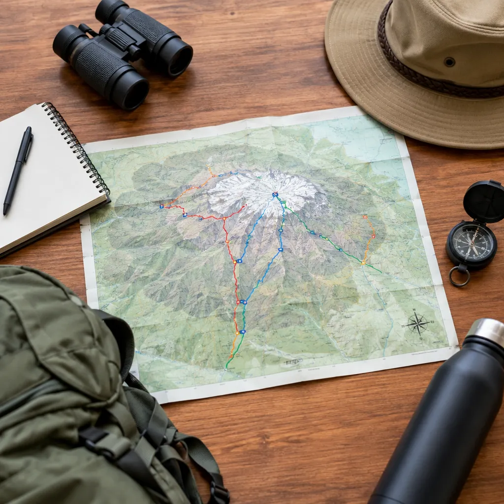 Map six-, seven-, eight- and nine-day climb schedules