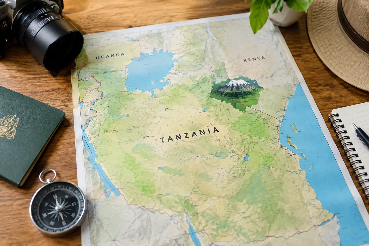 Where Mount Kilimanjaro National Park Sits in Tanzania