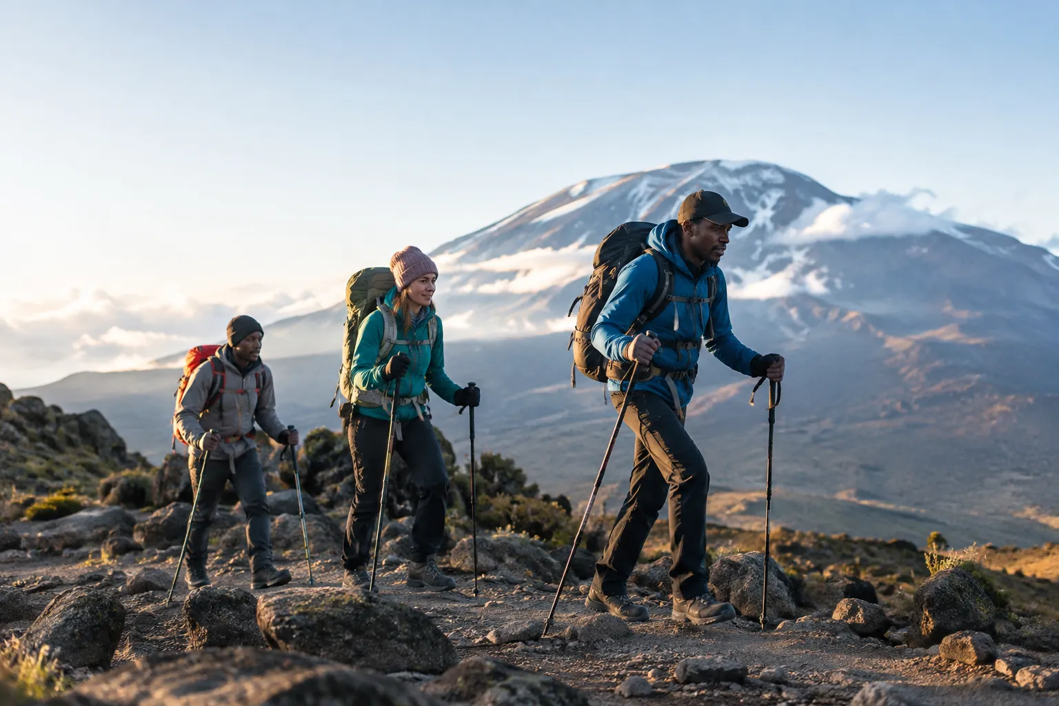What guides do during each day on the mountain