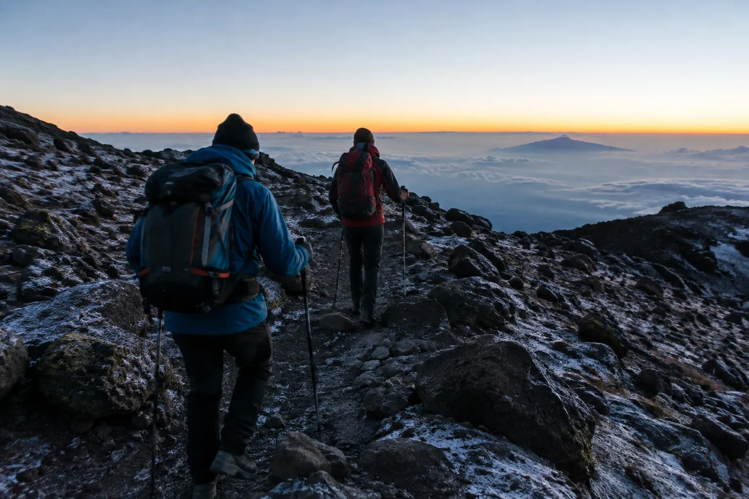 Reach the summit, then descend with care