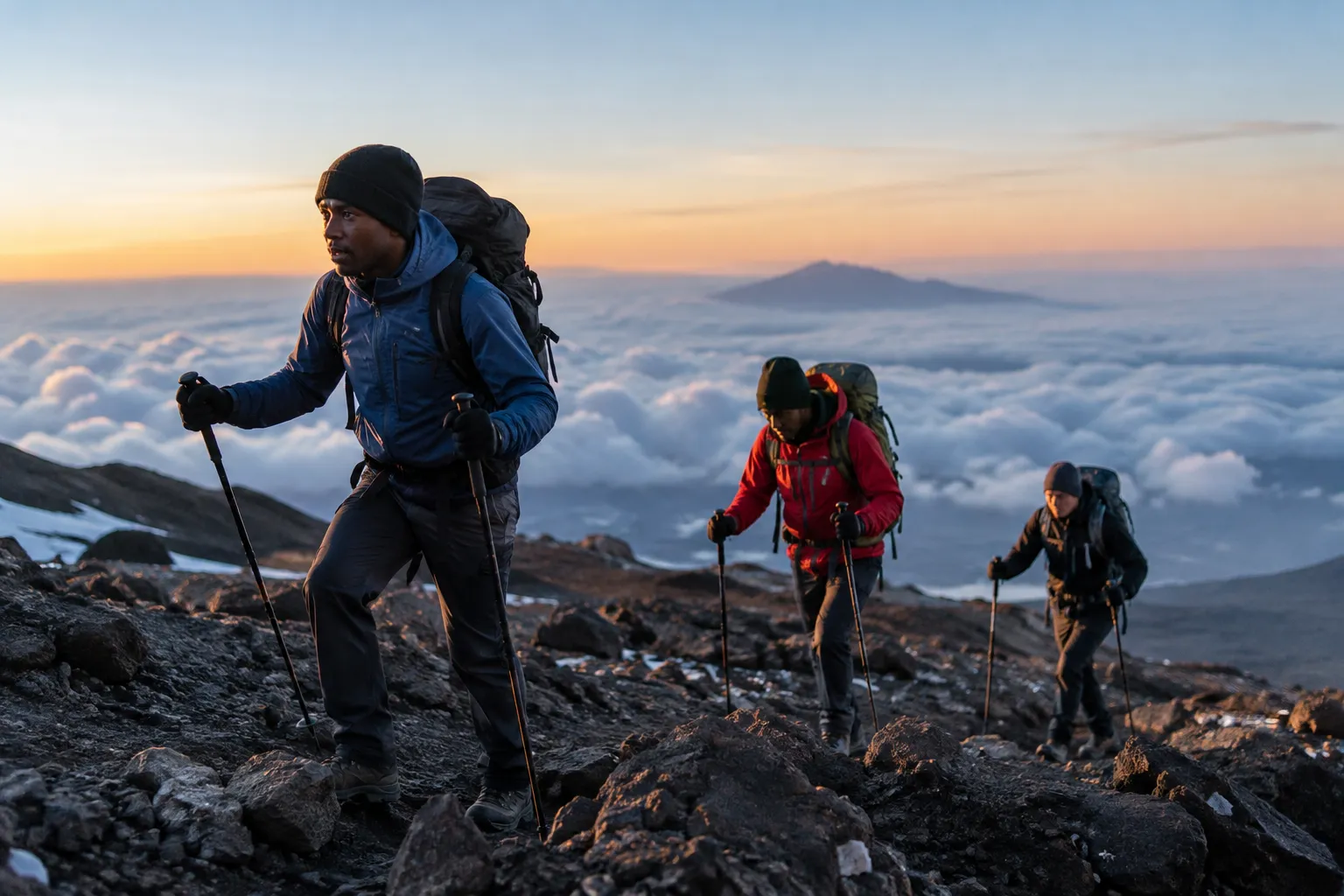 How guides support summit night and the descent